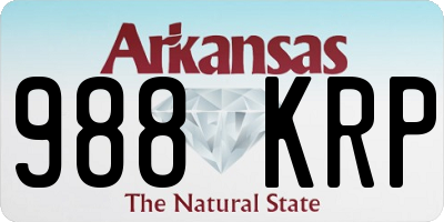 AR license plate 988KRP