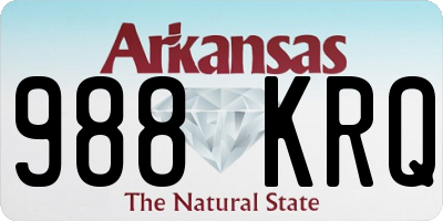 AR license plate 988KRQ