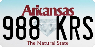 AR license plate 988KRS