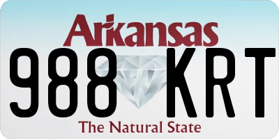 AR license plate 988KRT