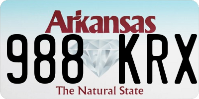 AR license plate 988KRX