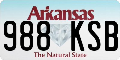 AR license plate 988KSB