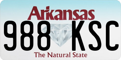 AR license plate 988KSC