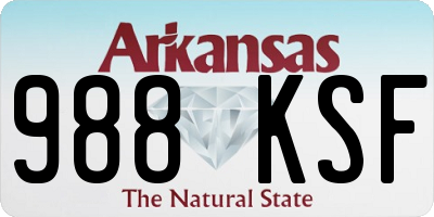 AR license plate 988KSF
