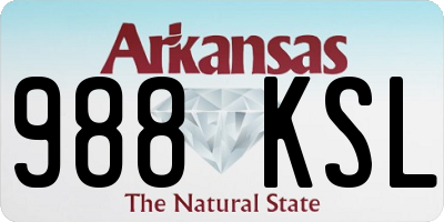 AR license plate 988KSL