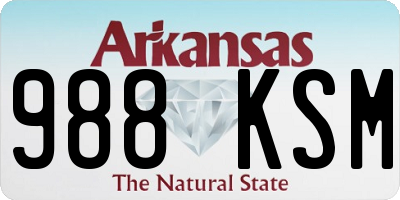 AR license plate 988KSM