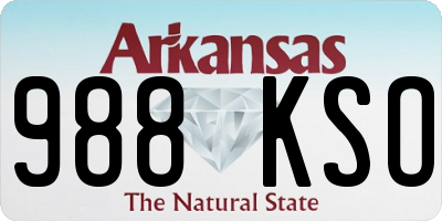 AR license plate 988KSO