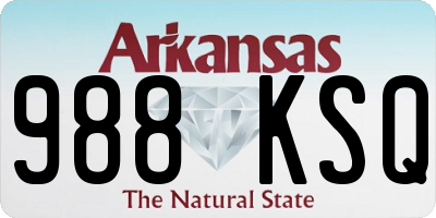 AR license plate 988KSQ