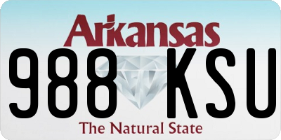 AR license plate 988KSU