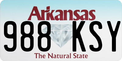 AR license plate 988KSY