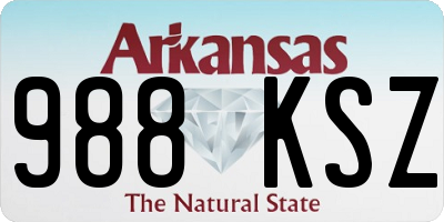 AR license plate 988KSZ