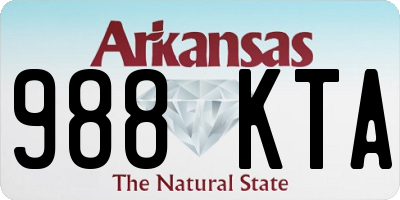 AR license plate 988KTA