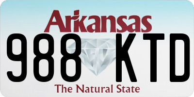 AR license plate 988KTD
