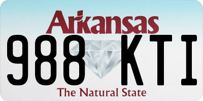 AR license plate 988KTI