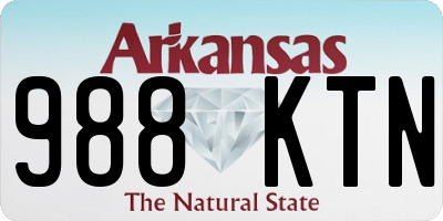 AR license plate 988KTN