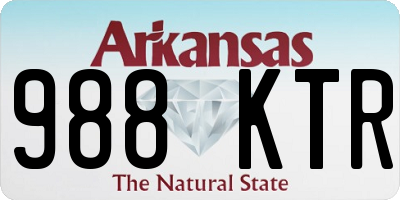 AR license plate 988KTR