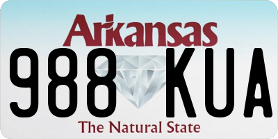 AR license plate 988KUA