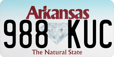 AR license plate 988KUC