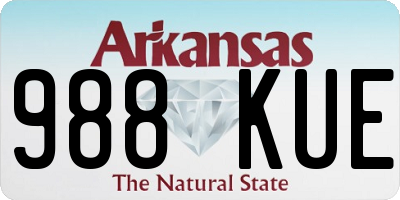 AR license plate 988KUE