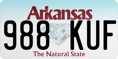 AR license plate 988KUF