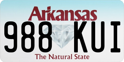 AR license plate 988KUI