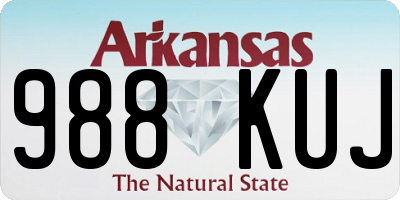 AR license plate 988KUJ