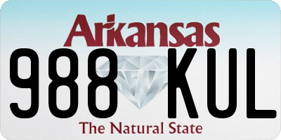 AR license plate 988KUL