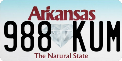 AR license plate 988KUM