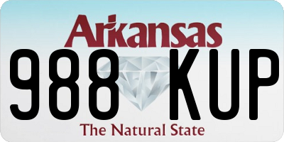 AR license plate 988KUP