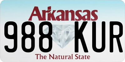 AR license plate 988KUR
