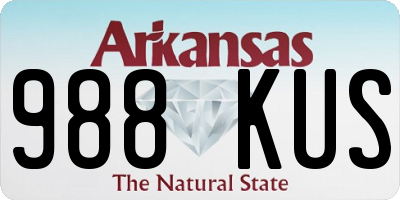 AR license plate 988KUS