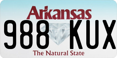 AR license plate 988KUX