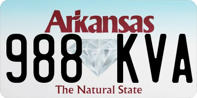 AR license plate 988KVA