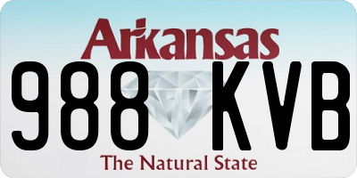 AR license plate 988KVB
