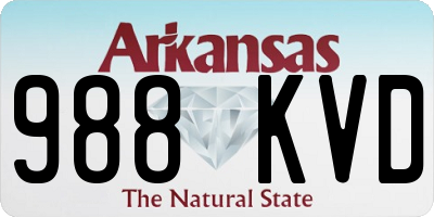 AR license plate 988KVD
