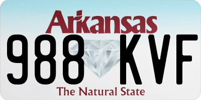AR license plate 988KVF
