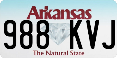 AR license plate 988KVJ