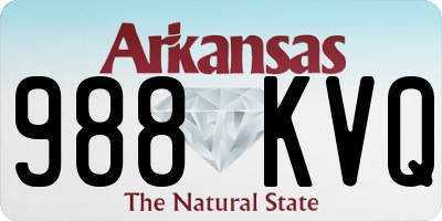 AR license plate 988KVQ