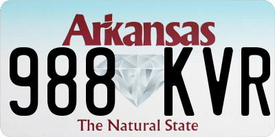 AR license plate 988KVR