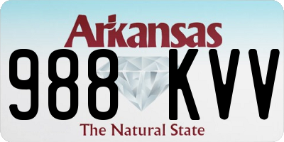 AR license plate 988KVV