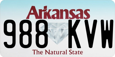 AR license plate 988KVW