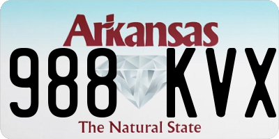 AR license plate 988KVX