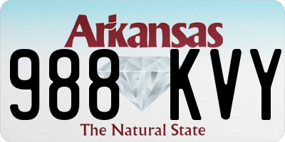 AR license plate 988KVY