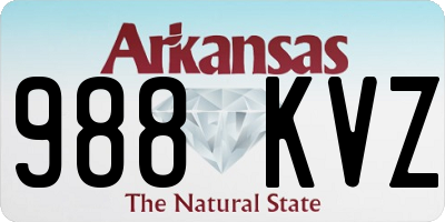 AR license plate 988KVZ