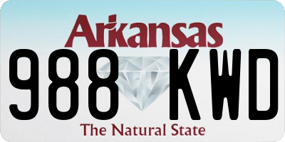 AR license plate 988KWD