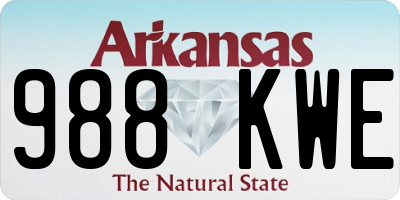 AR license plate 988KWE
