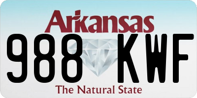 AR license plate 988KWF