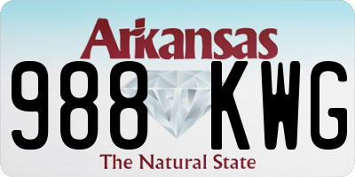 AR license plate 988KWG