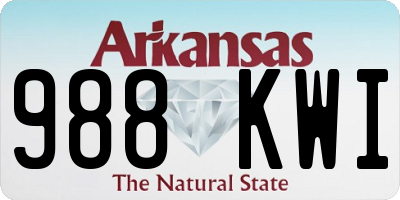 AR license plate 988KWI