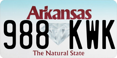 AR license plate 988KWK